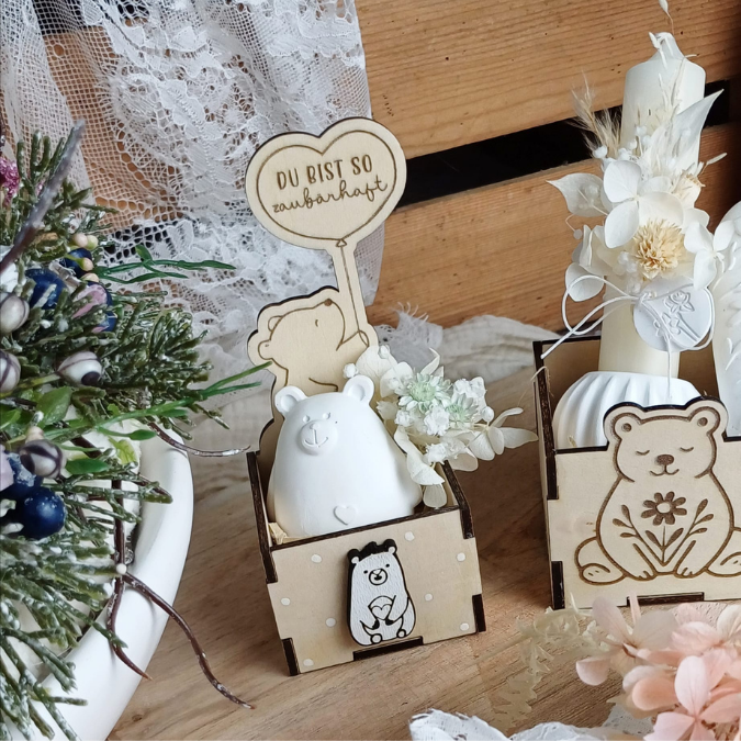 3mm und 4mm Bärenbox Geschenkbox für Kleinigkeiten Unentbärlich SVG Laser Datei Valentinstag Geschenkidee Zaubärhaft Freudschaft 2 Größen – Bild 18
