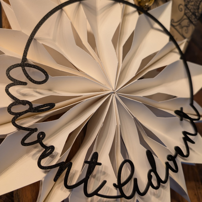 STL 3D Druck Datei Advent advent Weihnachten Kranz Winter schlicht Geschenkanhänger Türdeko Hoop Loop Wanddeko 3D-Datei 3D-Druck Vorlage – Bild 3