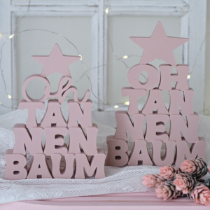 STL 3D Druck Datei Schriftzug Aufsteller Oh Tannenbaum Weihnachten Advent 3D-Datei 3D-Druck Vorlage Deko Geschenkidee Weihnachtsdeko