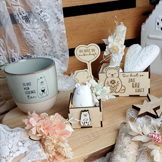 3mm und 4mm Bärenbox Geschenkbox für Kleinigkeiten Unentbärlich SVG Laser Datei Valentinstag Geschenkidee Zaubärhaft Freudschaft 2 Größen – Bild 15