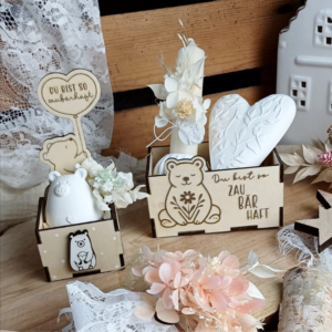 3mm und 4mm Bärenbox Geschenkbox für Kleinigkeiten Unentbärlich SVG Laser Datei Valentinstag Geschenkidee Zaubärhaft Freudschaft 2 Größen