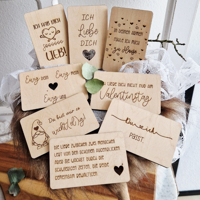 SVG Laserdatei Valentinstag 8 Designs Liebesbotschaften Karten für Portemonnaie Geldbeutel Visitenkarte Liebe Ti Amo Te Amo SVG Datei – Bild 19