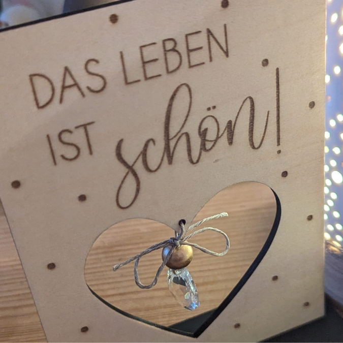 SVG Laserdatei 3er Aufsteller mit Botschaft Sonnenfänger 3mm 4mm Das Leben ist schön positiv Good vibes SVG-Datei Geschenkidee Affirmation – Bild 15