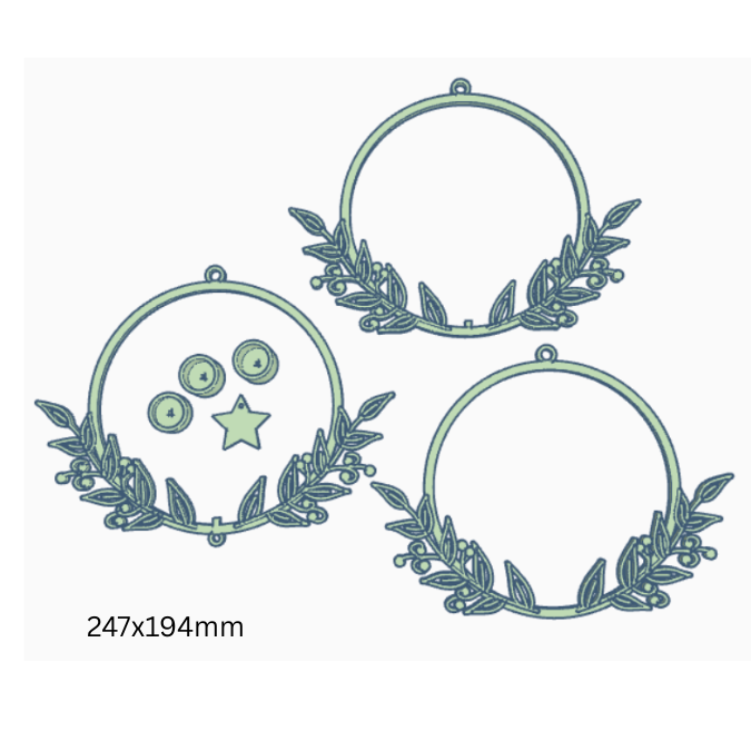 STL 3D Druck Datei 3 Designs Kranz Floral mit Halter für LED-Kerze und Anhänger Wanddeko Sonnenfänger Homedecor Deko 3D-Datei 3D-Druck – Bild 2