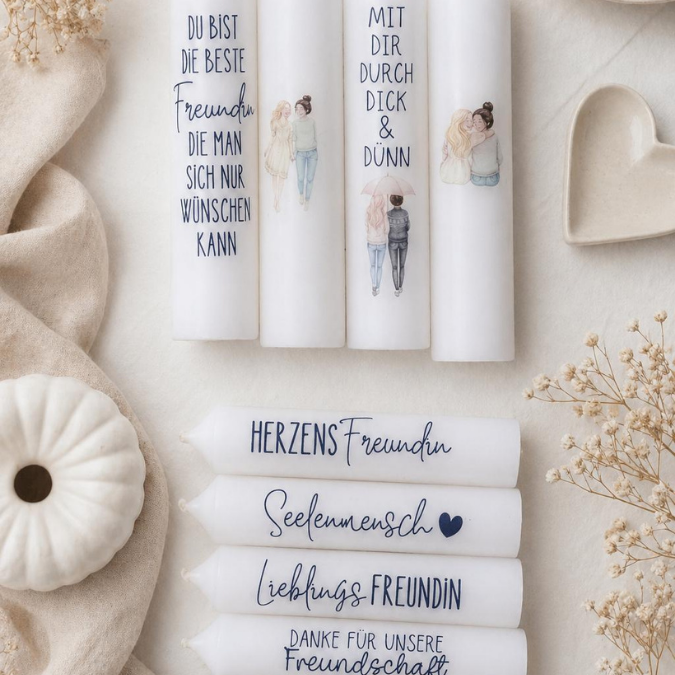 PDF Kerzen Tattoo Vorlage Lieblings Freundin Beste Freundinnen Besties Seelenverwandte A4 Kerzentattoos zum selberdrucken Kerzensticker DIGITALE DATEI – Bild 3