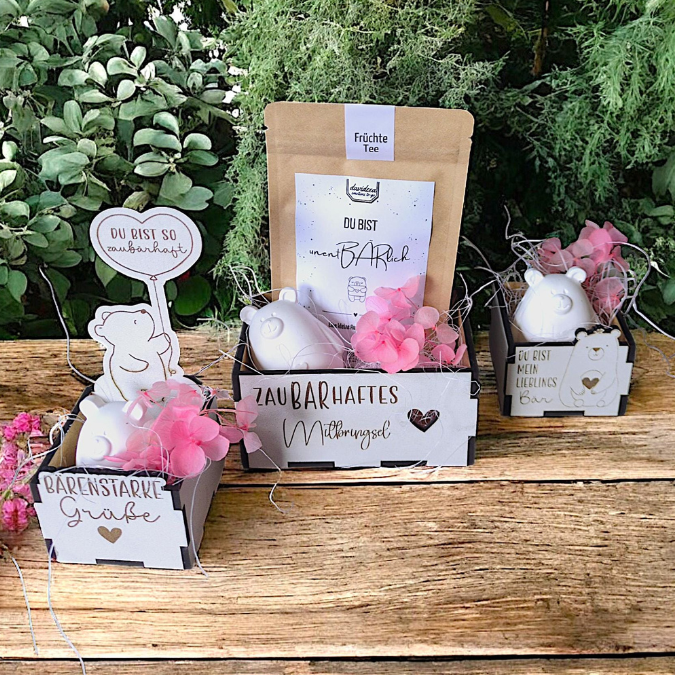 3mm und 4mm Bärenbox Geschenkbox für Kleinigkeiten Unentbärlich SVG Laser Datei Valentinstag Geschenkidee Zaubärhaft Freudschaft 2 Größen – Bild 3