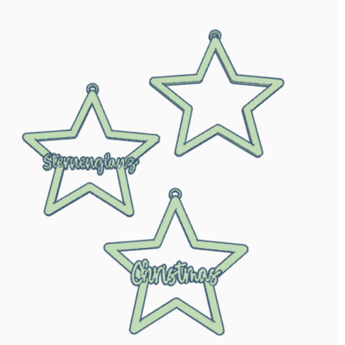 STL 3D Druck Datei 3 Designs Kranz Sternenkranz Sterne Weihnachtsdeko Weihnachtskranz Wanddeko Homedecor Deko 3D-Datei 3D-Druck – Bild 3