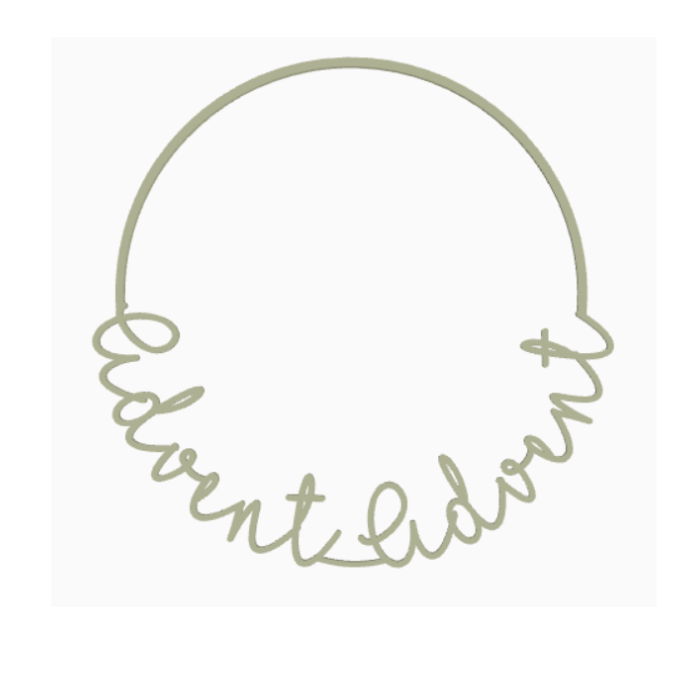 STL 3D Druck Datei Advent advent Weihnachten Kranz Winter schlicht Geschenkanhänger Türdeko Hoop Loop Wanddeko 3D-Datei 3D-Druck Vorlage – Bild 4