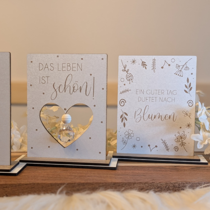 SVG Laserdatei 3er Aufsteller mit Botschaft Sonnenfänger 3mm 4mm Das Leben ist schön positiv Good vibes SVG-Datei Geschenkidee Affirmation – Bild 9