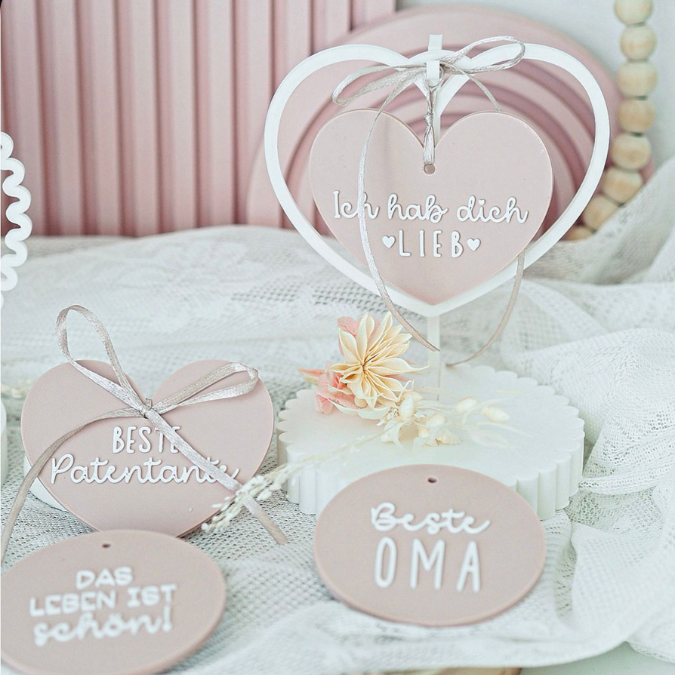 STL 3D Druck Datei Aufhänger 9er Set HERZENSMENSCHEN Dekoscheiben Geschenkanhänger passend zum Ständer im Shop 3D-Druck Datei Mama Freundin – Bild 10