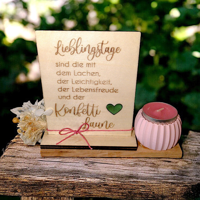 SVG Laserdatei 3er Aufsteller mit Botschaft Sonnenfänger 3mm 4mm Das Leben ist schön positiv Good vibes SVG-Datei Geschenkidee Affirmation – Bild 30