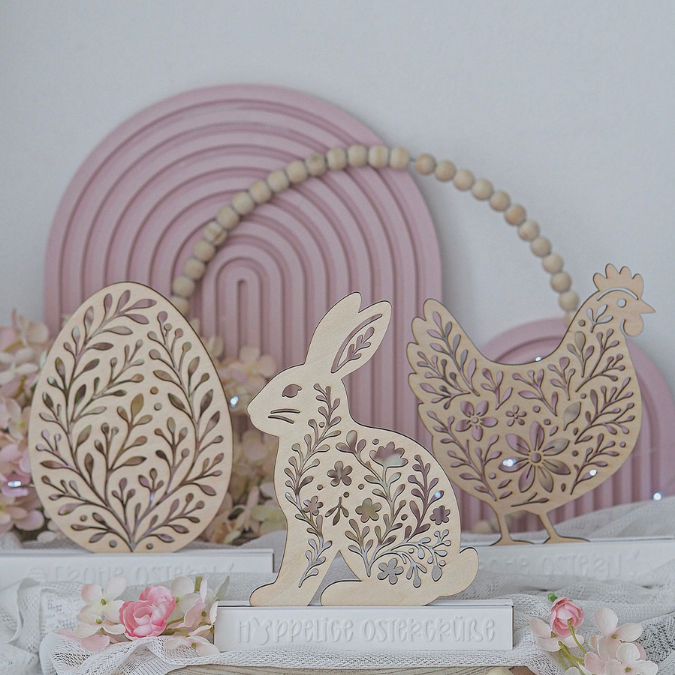 SVG Laserdatei Verschiedene Designs Osterklötzchenset Klötzchen Ei Hase Huhn Osterdeko für easy sticks Ostern SVG Datei Osterschriftzug – Bild 4