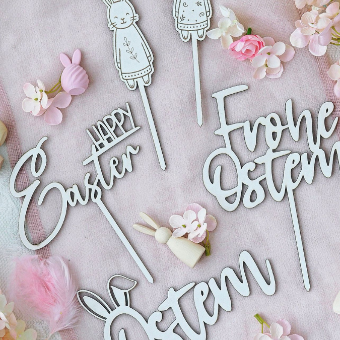 SVG Laserdatei Ostern Skandi Hasen Caketopper Stecker Pflanzenstecker Frühlingsdatei Osterdatei Osterdeko Tischdeko Laser SVG Datei – Bild 4