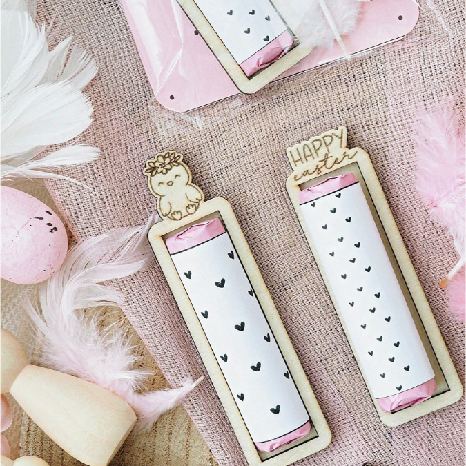 SVG Laserdatei 6 Designs Ostern Halter für Schokoriegel Merci Kinderriegel Yogurette als kleines Mitbringsel SVG Datei Osterschokolade – Bild 11