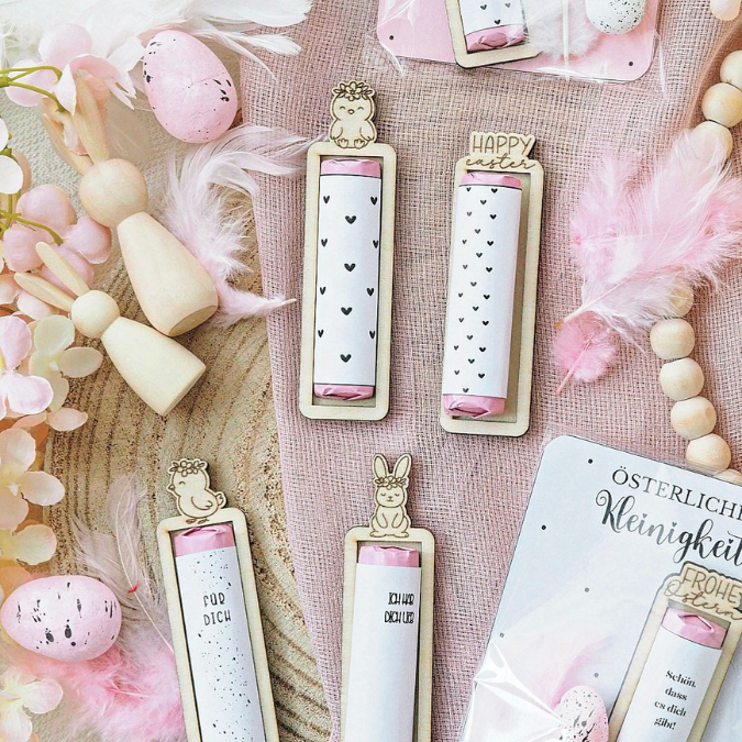 SVG Laserdatei 6 Designs Ostern Halter für Schokoriegel Merci Kinderriegel Yogurette als kleines Mitbringsel SVG Datei Osterschokolade – Bild 12