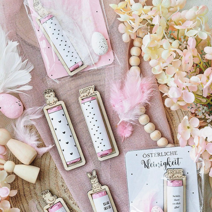 PRINT DRUCKVORLAGE PDF Verpackung Kleinigkeiten Geschenkkarte 2 Designs Kleiner Ostergruß Printable zum ausdrucken blumen Frühling to go – Bild 4
