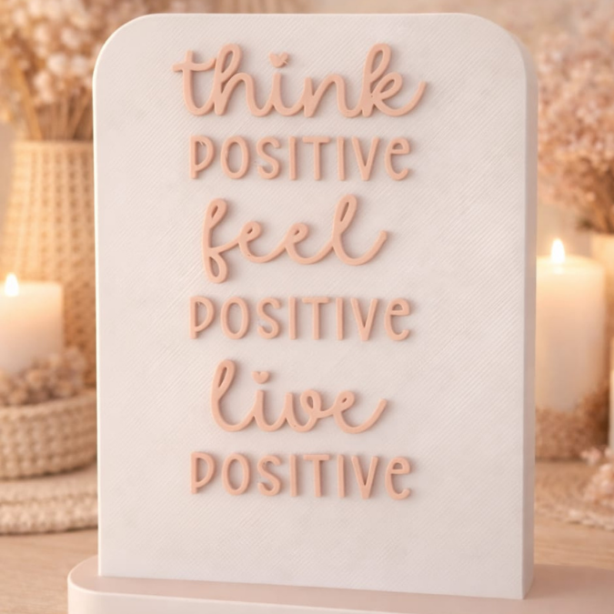 STL 3D Druck Datei Aufsteller positive quotes mit 3 Ständern und 4 Design Karten Schild Statement 3D-Druck Datei smile pink adventures – Bild 4