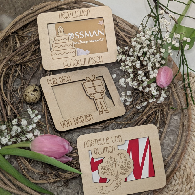 12 Designs Laserdatei Verpackung für Gutscheinkarten Gutscheine Geld Geburtstag Ec Kartengröße Geldgeschenk Wunschgutschein SVG Datei – Bild 17
