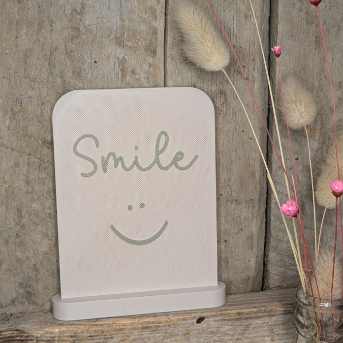 STL 3D Druck Datei Aufsteller positive quotes mit 3 Ständern und 4 Design Karten Schild Statement 3D-Druck Datei smile pink adventures – Bild 7