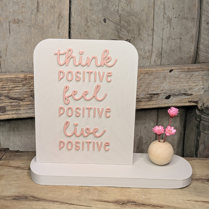 STL 3D Druck Datei Aufsteller positive quotes mit 3 Ständern und 4 Design Karten Schild Statement 3D-Druck Datei smile pink adventures – Bild 11