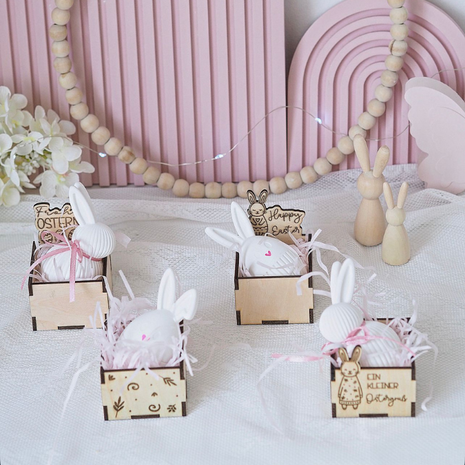 SVG Laserdatei Ostern Osterbox Geschenkbox 3mm 4mm Oster Verpackung für Kleinigkeiten SVG-Datei Osterhase Geldverpackung Küken Ostergeschenk – Bild 3