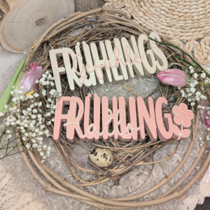 STL 3D Druck Datei 2er Set Schriftzug Frühlingsgefühle Frühlingsliebe Schriftzüge 3D-Datei 3D-Druck Vorlage Frühlingsdeko 3D Frühling