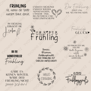SVG Laser Datei Gravur Bundle Frühling Blumen Frühlingssprüche Quotes Laserdatei Plotterdatei Frühlingsdatei Frühlingskranz Frühlingsliebe