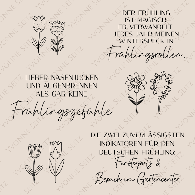 SVG Laser Datei Gravur Bundle Frühling lustig humor sarkasmus Frühlingssprüche Quotes frühlingsrollen alergie Laserdatei Plotterdatei