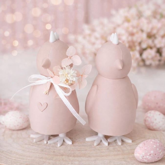 STL 3D Druck Datei 4er Set Hühner Hahn Huhn mit Beinen zum Stecken 3D-Druck Datei Ostern Skandi schlichte Osterdeko – Bild 9