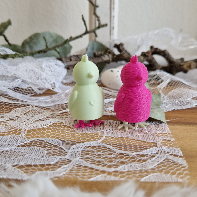 STL 3D Druck Datei 4er Set Hühner Hahn Huhn mit Beinen zum Stecken 3D-Druck Datei Ostern Skandi schlichte Osterdeko – Bild 10