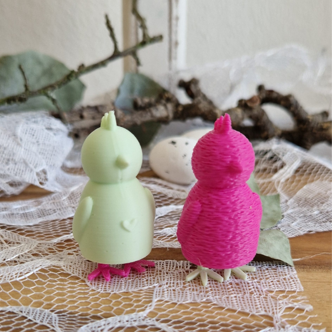 STL 3D Druck Datei 4er Set Hühner Hahn Huhn mit Beinen zum Stecken 3D-Druck Datei Ostern Skandi schlichte Osterdeko – Bild 11