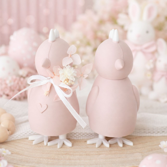 STL 3D Druck Datei 4er Set Hühner Hahn Huhn mit Beinen zum Stecken 3D-Druck Datei Ostern Skandi schlichte Osterdeko – Bild 4