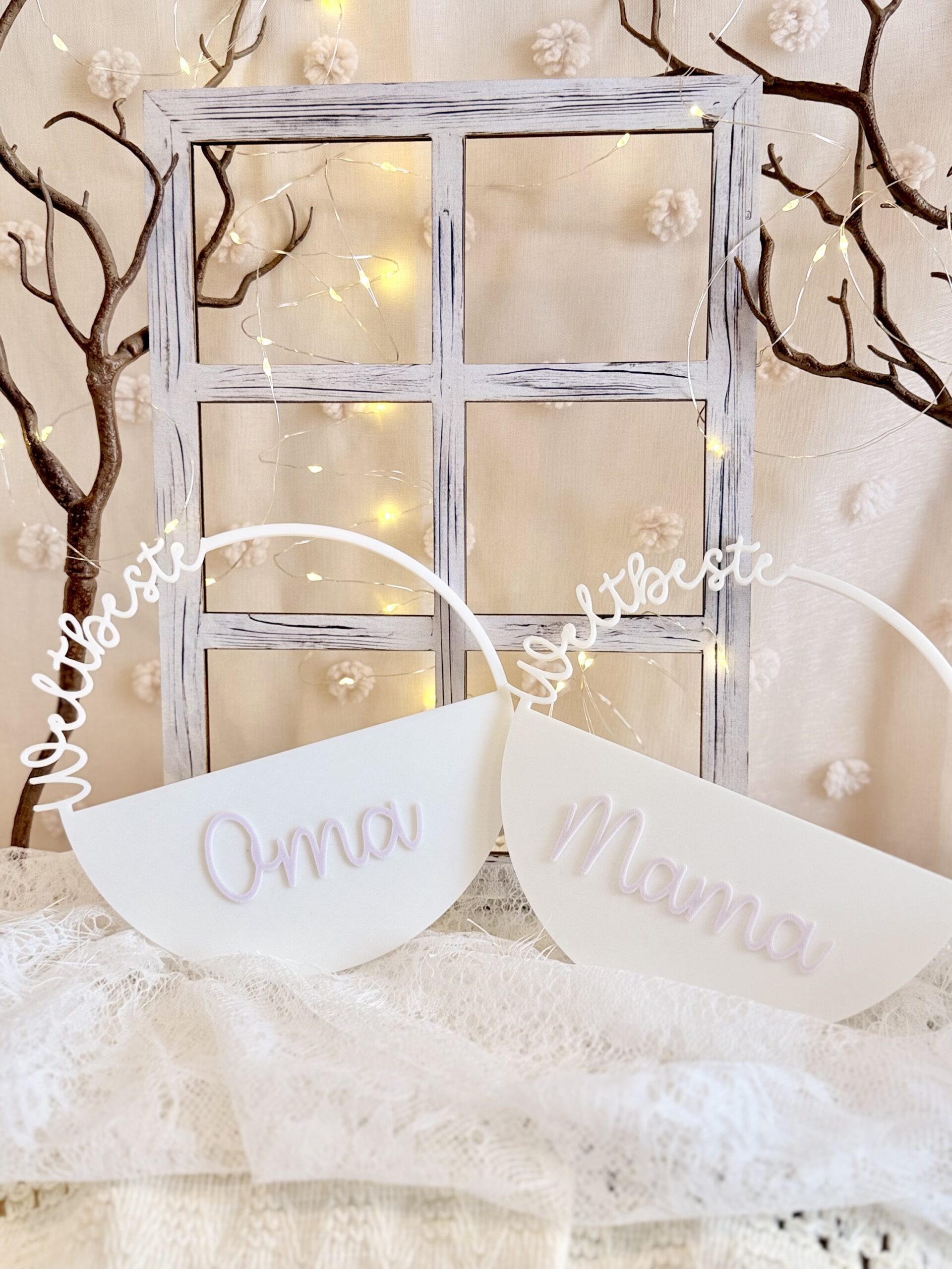 STL 3D Druck Datei Kränze 7 Designs Mama Oma Uroma Tante Patentante Schwester Freundin 3D-Datei 3D-Druck Vorlage Geschenkidee Kranz XXL-Set – Bild 3