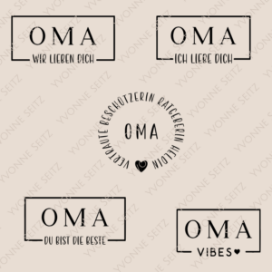 SVG Laser Datei Gravur Bundle Oma Großmutter Gravur für Schlüsselanhänger Muttertag Vatertag Weihnachten Ostern Laserdatei Plotterdatei