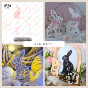 SVG Laser Datei Hase Lichthase für Transparentpapier Lichterkette Lichtdatei Leuchtdatei Laserdatei SVG Datei Ostern Osterdatei Osterlicht