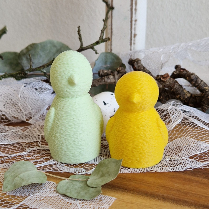 STL 3D Druck Datei 4er Set Vögel Vogel Vogelfamilie skalierbar 3D-Druck Datei Ostern Herzhase – Bild 9