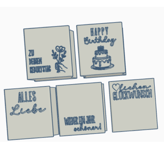 STL 3D Druck Datei 5 Designs Tüte Leuchttüte Geburtstag Geschenktüte Deko Geburtstagsgeschenk 3D-Datei 3D-Druck Vorlage Geschenkidee – Bild 2