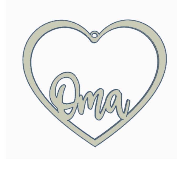 STL 3D Druck Datei Herzkranz Kranz Oma Muttertag Anhänger Herz Beste Oma Großmutter Geschenkidee Türkranz Deko 3D-Druck Datei Interior decor – Bild 2