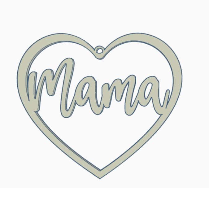 STL 3D Druck Datei Herzkranz Kranz Mama Muttertag Anhänger Herz Mutter Geschenkidee Türkranz Deko 3D-Druck Datei Interior decor – Bild 2