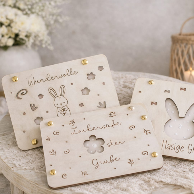 10 Designs SVG Laserdatei Ostern Geldgeschenk Verpackung für Geld Gutscheinkarten SVG-Datei Osterhase Geldverpackung Laser Ostergeld Hase – Bild 6