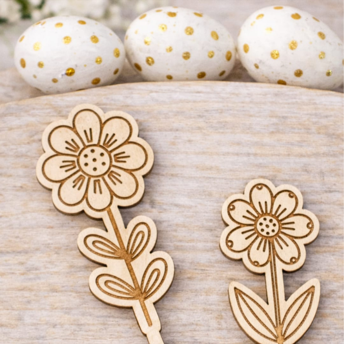 SVG Laserdatei Frühling Stecker und Anhänger Caketopper Pflanzenstecker Hühner Frühlingsdatei Laser Geschenkanhänger Blumen SVG Datei – Bild 9
