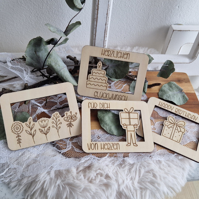 12 Designs Laserdatei Verpackung für Gutscheinkarten Gutscheine Geld Geburtstag Ec Kartengröße Geldgeschenk Wunschgutschein SVG Datei – Bild 10