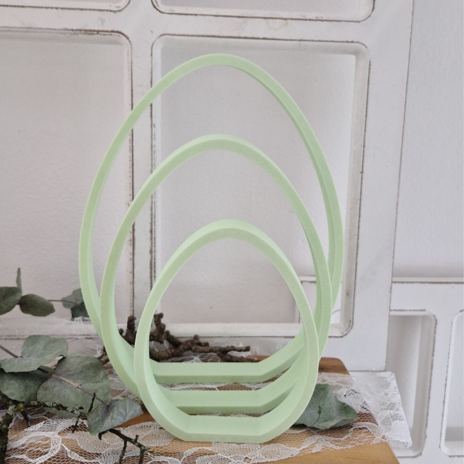 STL 3D Druck Datei 3er Set Eier zum stellen skalierbar Ostern 3D-Datei 3D-Druck Vorlage Ostermitbringsel Osterdeko schlicht minimalistisch – Bild 4