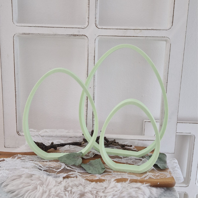 STL 3D Druck Datei 3er Set Eier zum stellen skalierbar Ostern 3D-Datei 3D-Druck Vorlage Ostermitbringsel Osterdeko schlicht minimalistisch