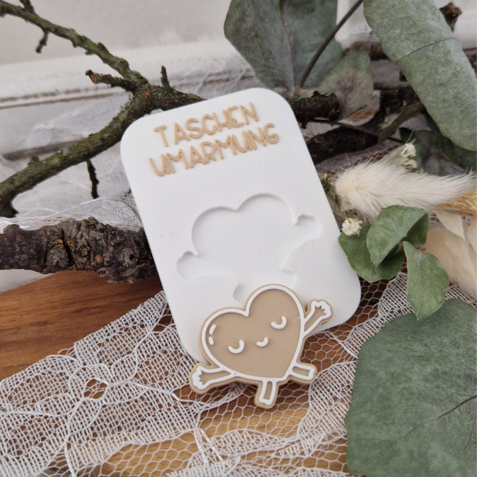 STL 3D Druck Datei Taschenumarmung 3er Beste Freundin Kleinigkeit hdl Geschenkidee Mitbringsel Freundschaft 3D-Druck Datei Pinguin Bär Herz – Bild 8