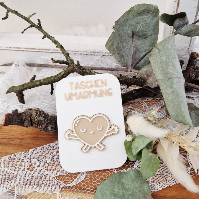 STL 3D Druck Datei Taschenumarmung 3er Beste Freundin Kleinigkeit hdl Geschenkidee Mitbringsel Freundschaft 3D-Druck Datei Pinguin Bär Herz – Bild 9