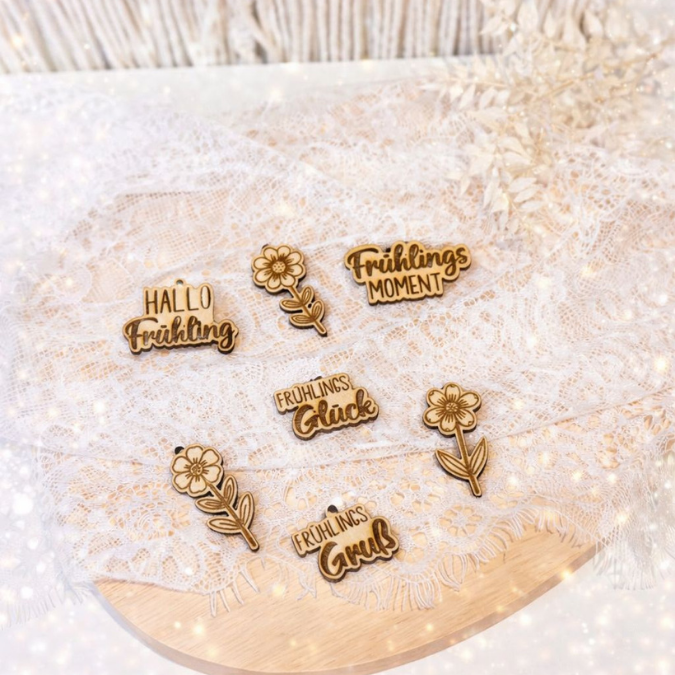 SVG Laserdatei Frühling Stecker und Anhänger Caketopper Pflanzenstecker Hühner Frühlingsdatei Laser Geschenkanhänger Blumen SVG Datei – Bild 20