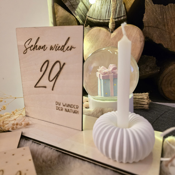 SVG Laserdatei 10 designs Aufsteller 3mm 4mm Geburtstag mit Platz für Kleingkeiten, Blumen, Kerze Pustekuchen SVG-Datei geburtstagsgeschenk – Bild 10