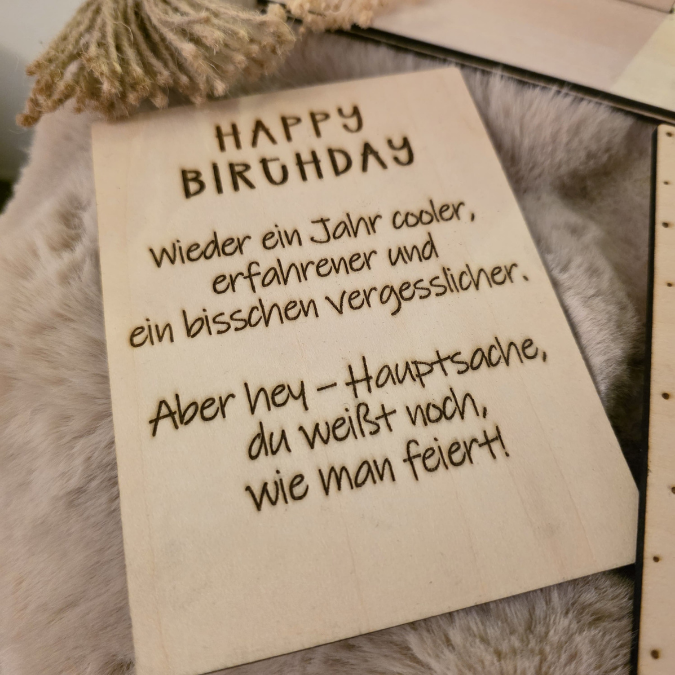 SVG Laserdatei 10 designs Aufsteller 3mm 4mm Geburtstag mit Platz für Kleingkeiten, Blumen, Kerze Pustekuchen SVG-Datei geburtstagsgeschenk – Bild 5