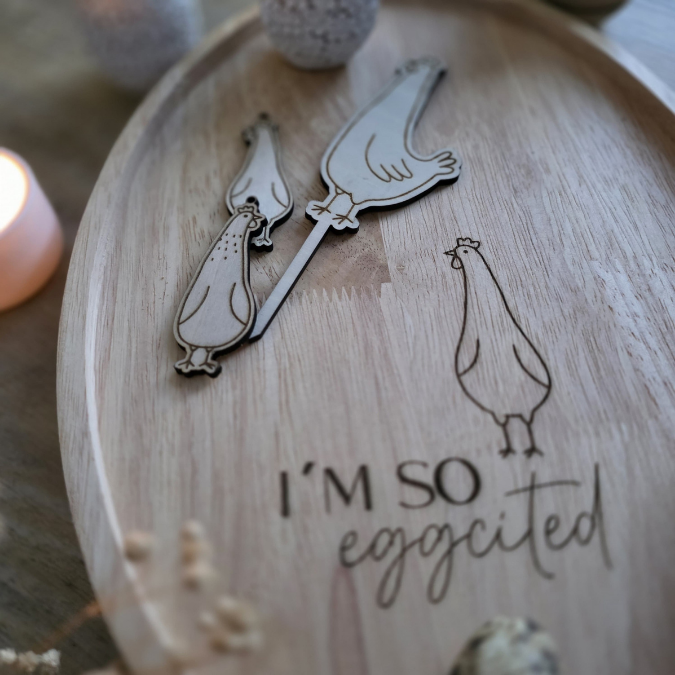 SVG Laserdatei Stecker, Anhänger und Bundle Eggcelent Hühner Huhn Frühling Ostern Caketopper Pflanzenstecker Frühlingsdatei Laser SVG Datei – Bild 4